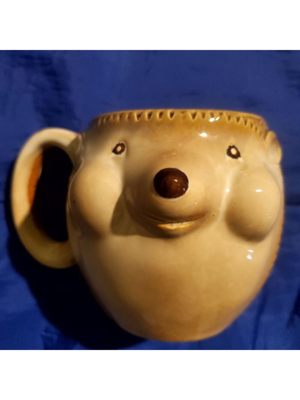 NOS Vtg Gibson Hedgehog Coffee Mug 20oz! Hard to Find Endearing Animal Face Cup